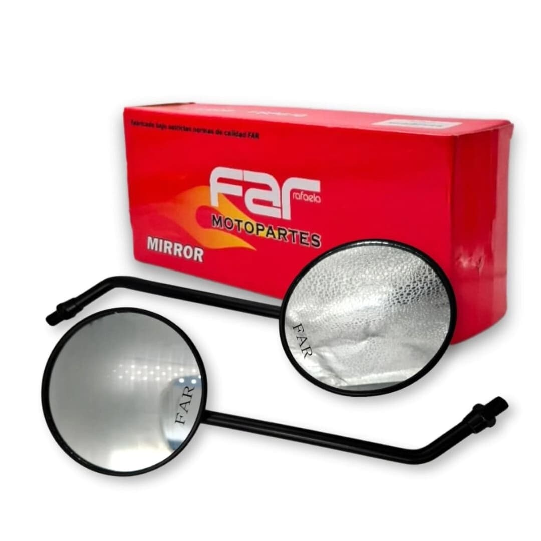 JUEGO DE ESPEJOS PARA SMASH / BIZ C100 REDONDOS far motopartes